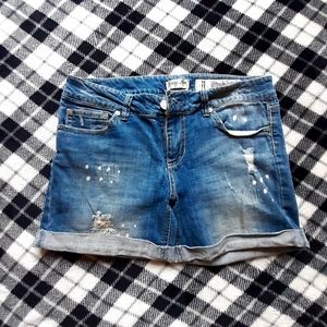 Indigo rein size 11 junior blue Jean shorts cuffed hems